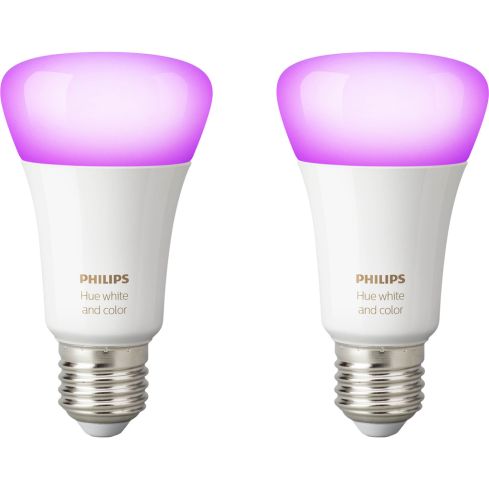 Philips Hue Lampen E27 - Duopack - White and Color Ambiance- E27 - Bluetooth